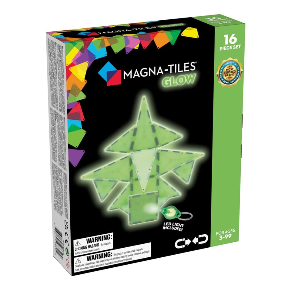 Magna-Tiles Glow in the Dark 16 -Piece Set