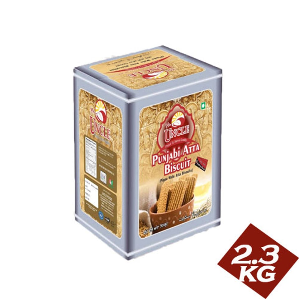 Uncle Punjabi Atta Biscuits PEEPA BISCUITS 3 KG