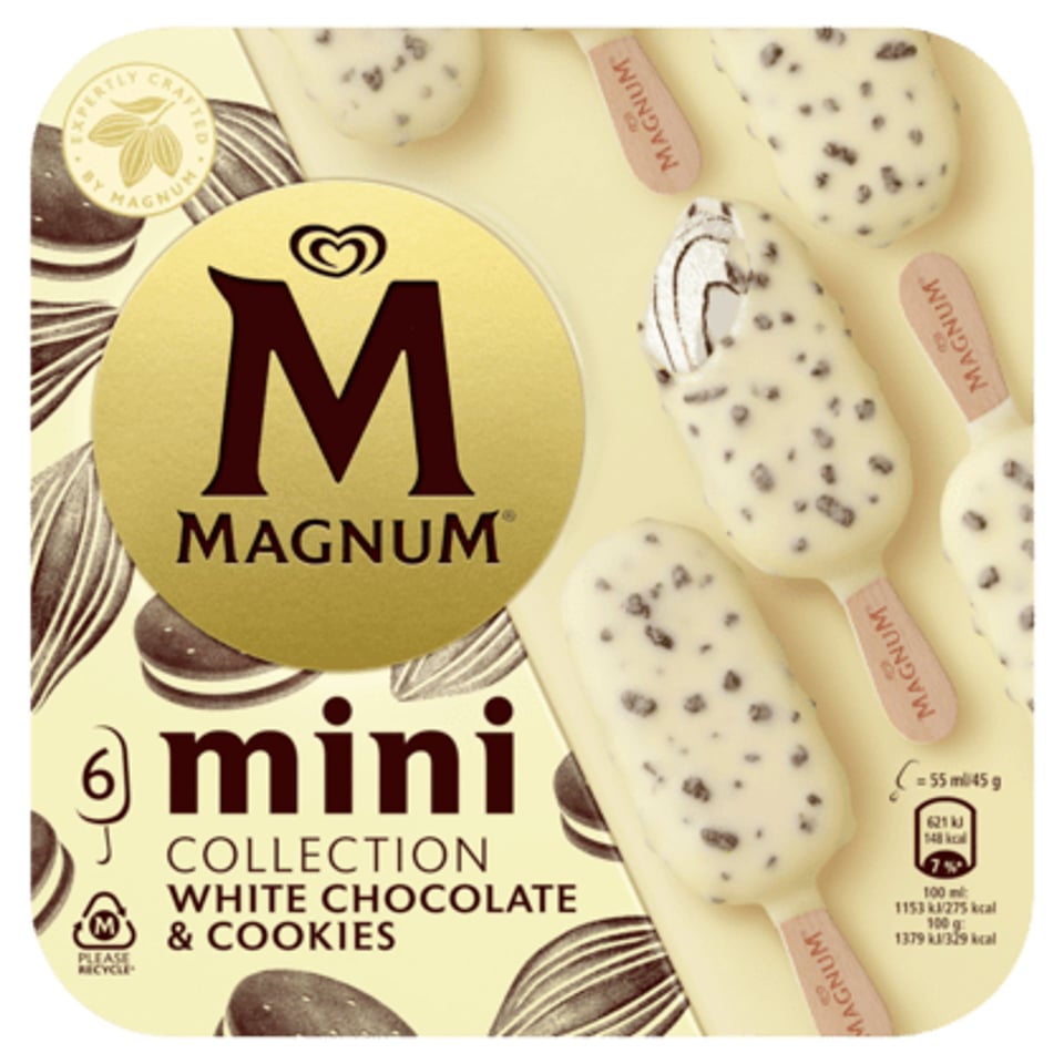Magnum Mini White Cookies 6 St