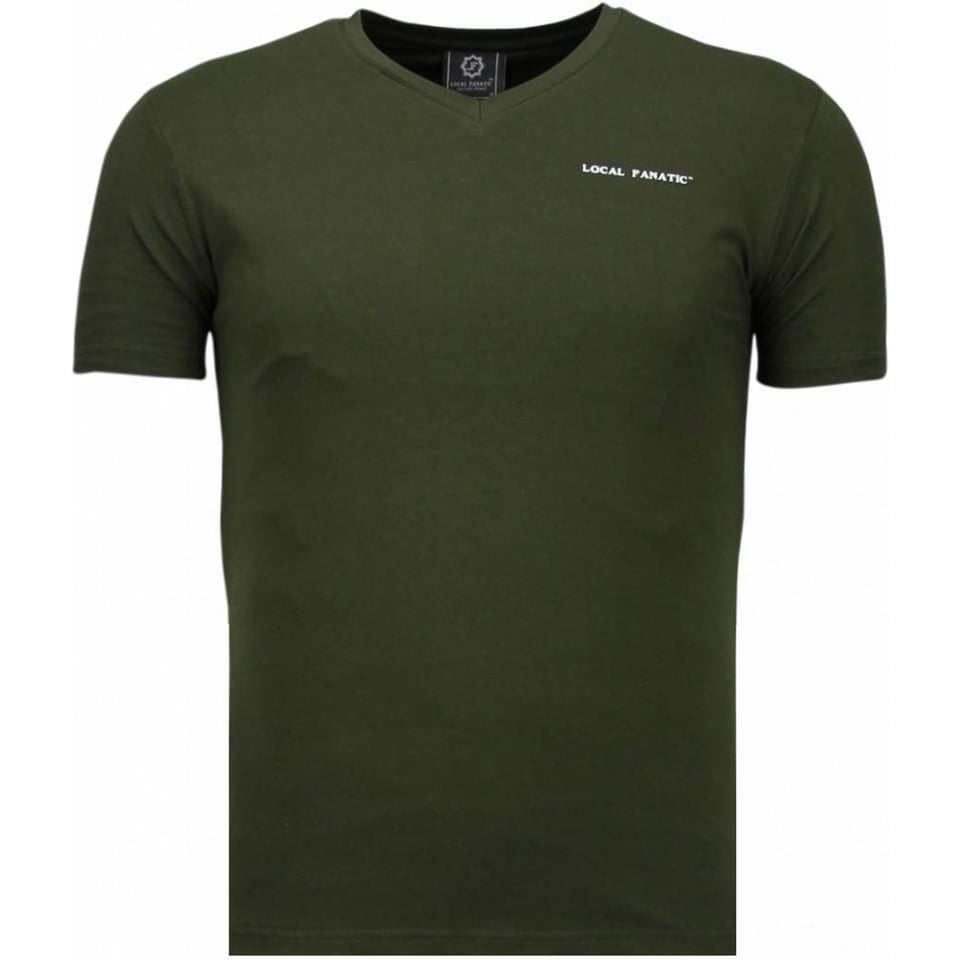 Basic Exclusieve V Neck - T-Shirt - Groen