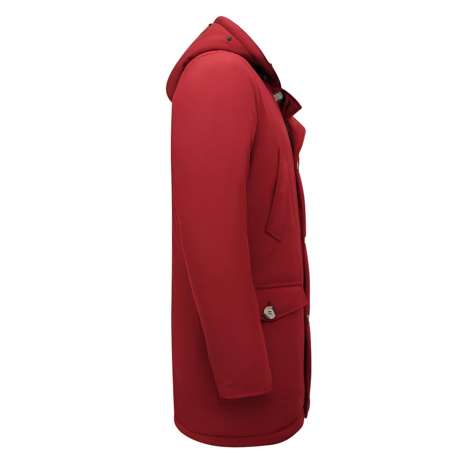 Winterjas Heren Parka Gewatteerd - 7101 - Rood