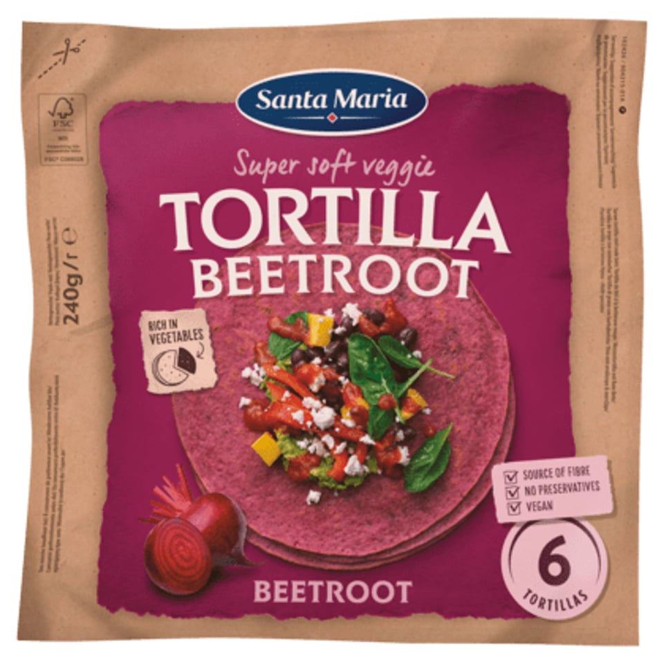 Santa Maria Bieten Tortilla Wrap Medium