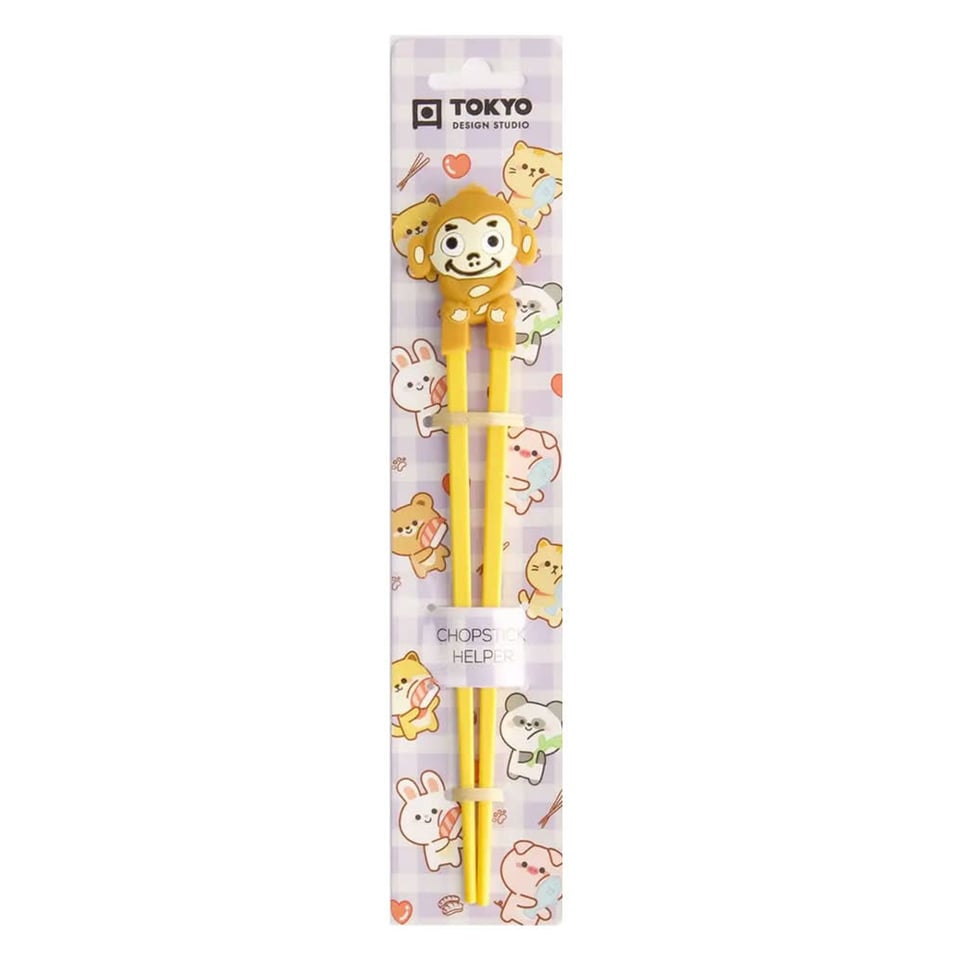 Kinder Chopsticks Met Aapje Caramel 22cm