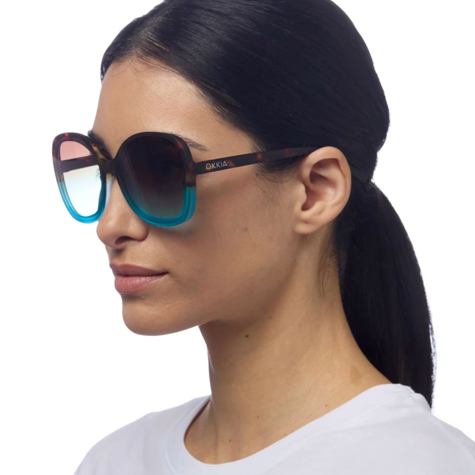 Zonnebril ANNA Butterfly Havana Blue OK019-HB