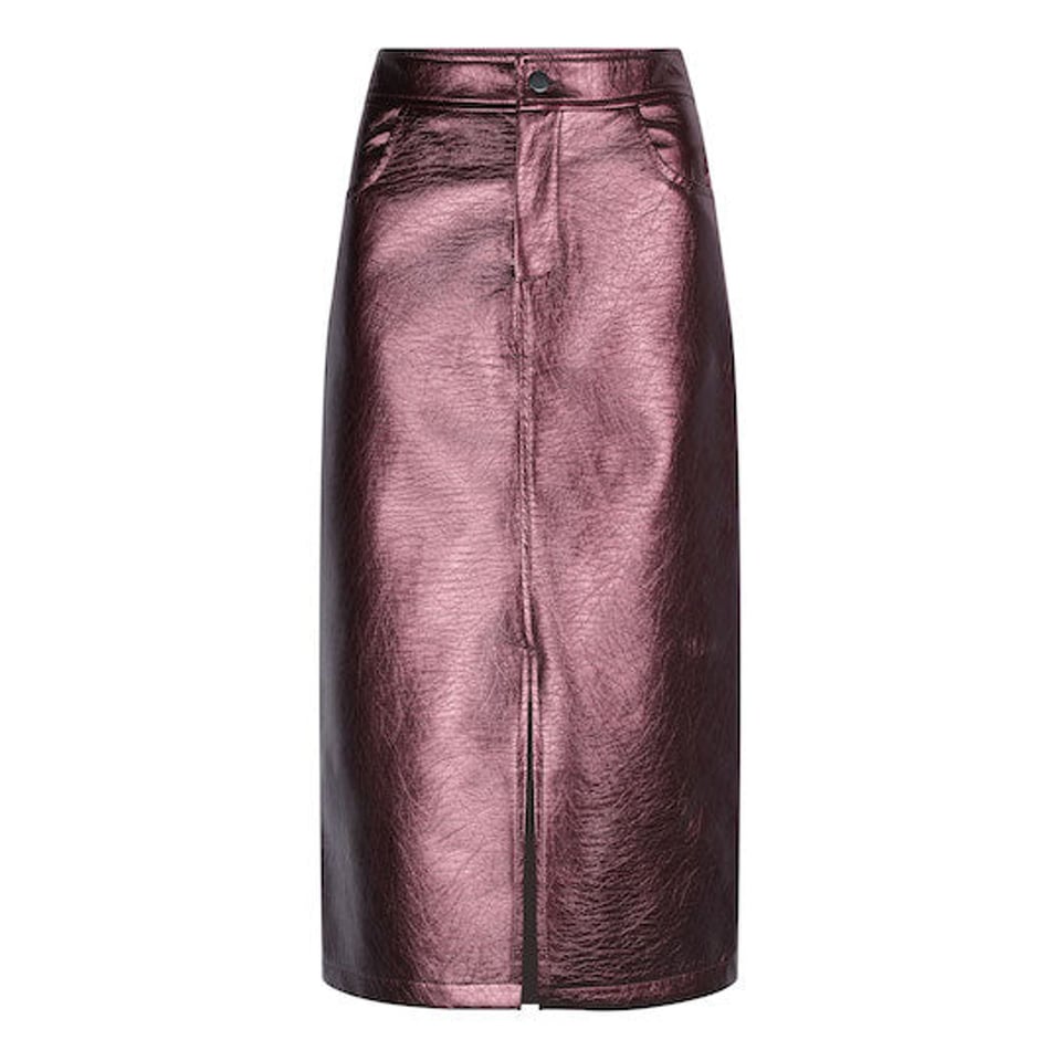 YDENCE Skirt Hazel Metallic Burgundy
