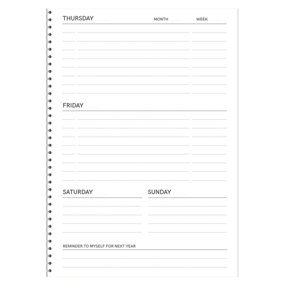 MOYU Uitwisbaar Steenpapier The Week Planner Dennis Storm A5