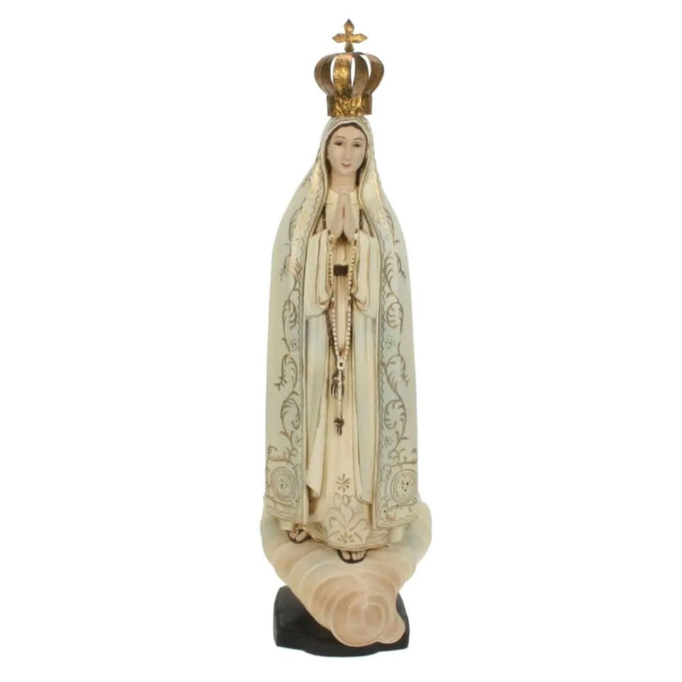 Beeld Maria - Lady of Fatima Beige 13x43cm