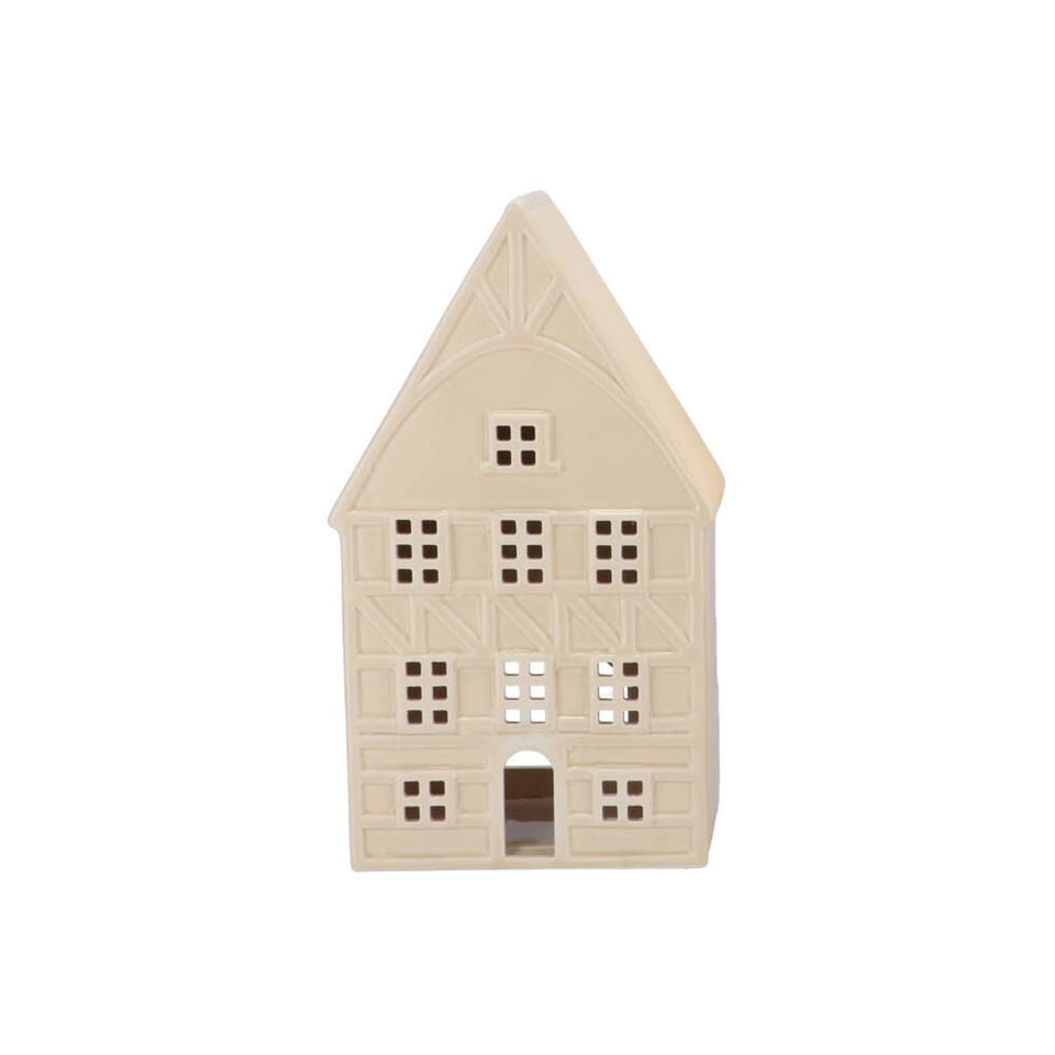 Waxinelicht Huisje Jolie Keramiek 15x26cm 3 Kleuren