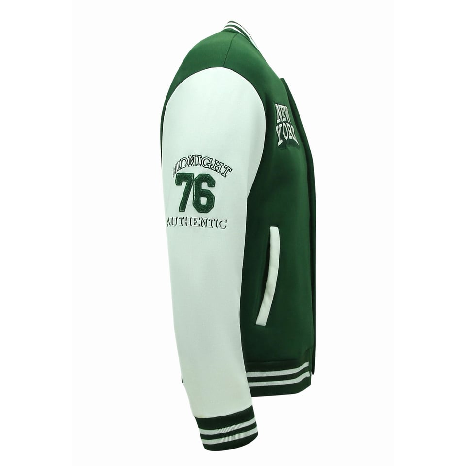 Baseball Jack Heren - College Jacket Heren - 902 - Groen