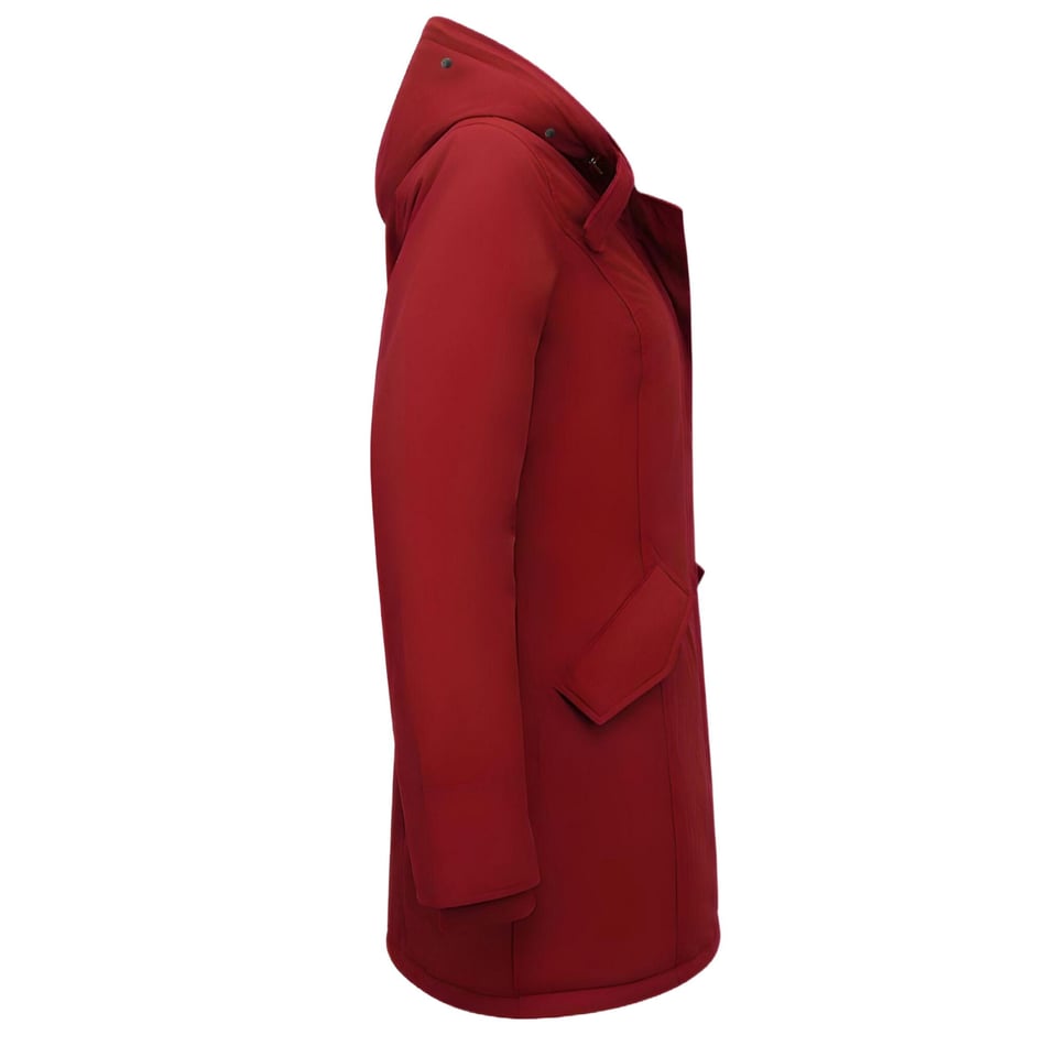 Winterjas Getailleerd Dames Met Capuchon - 280 - Rood