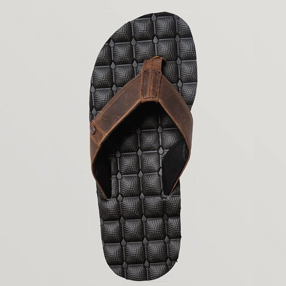 Volcom Volcom Recliner Leather Sandal Vintage Brown