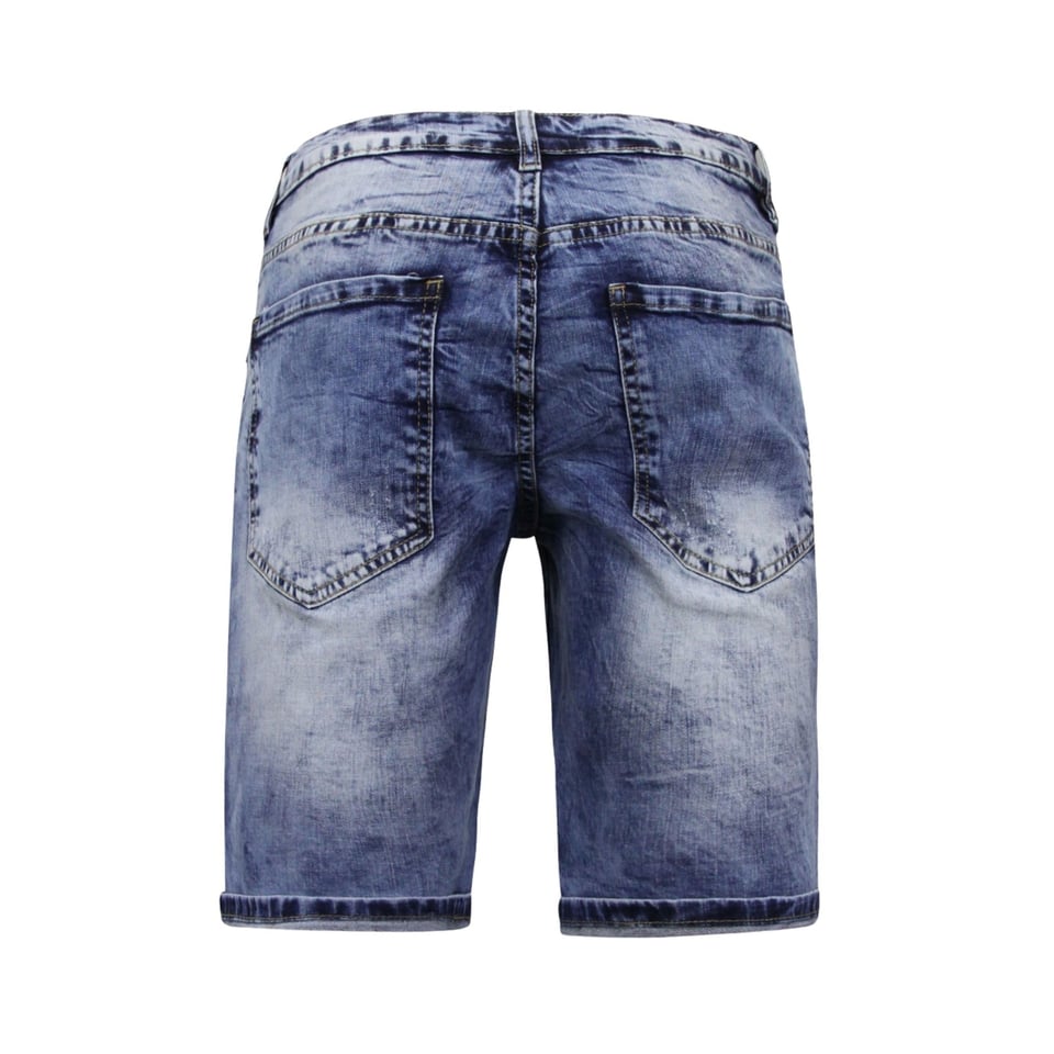 Korte Spijkerbroek Heren Stretch - Denim Short - Blauw