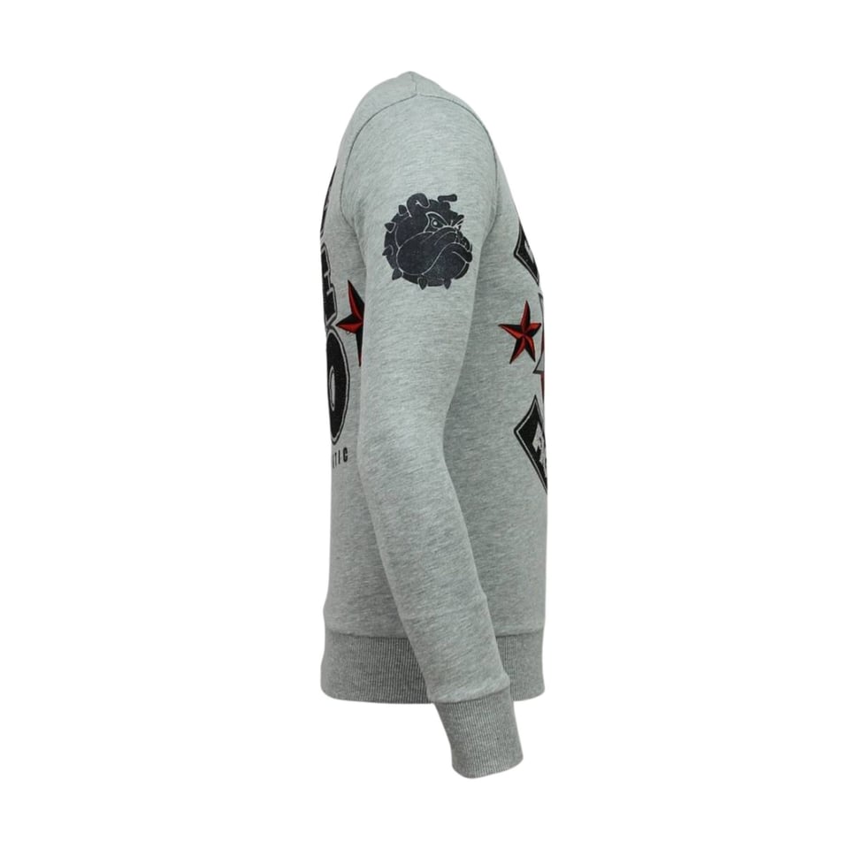 Fight Club Trui - Bulldog Sweater Heren - Mannen Truien - Grijs