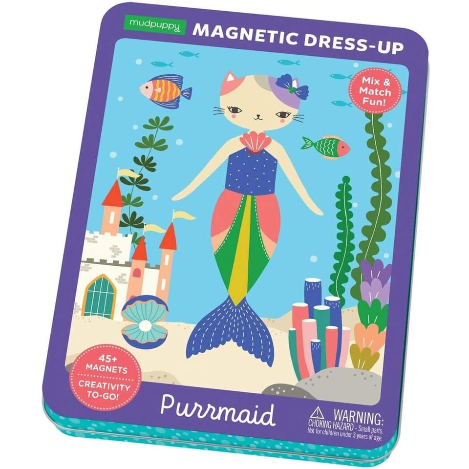 Mudpuppy Magnetic Dress-up Purrmaid 45 Magnets 4+