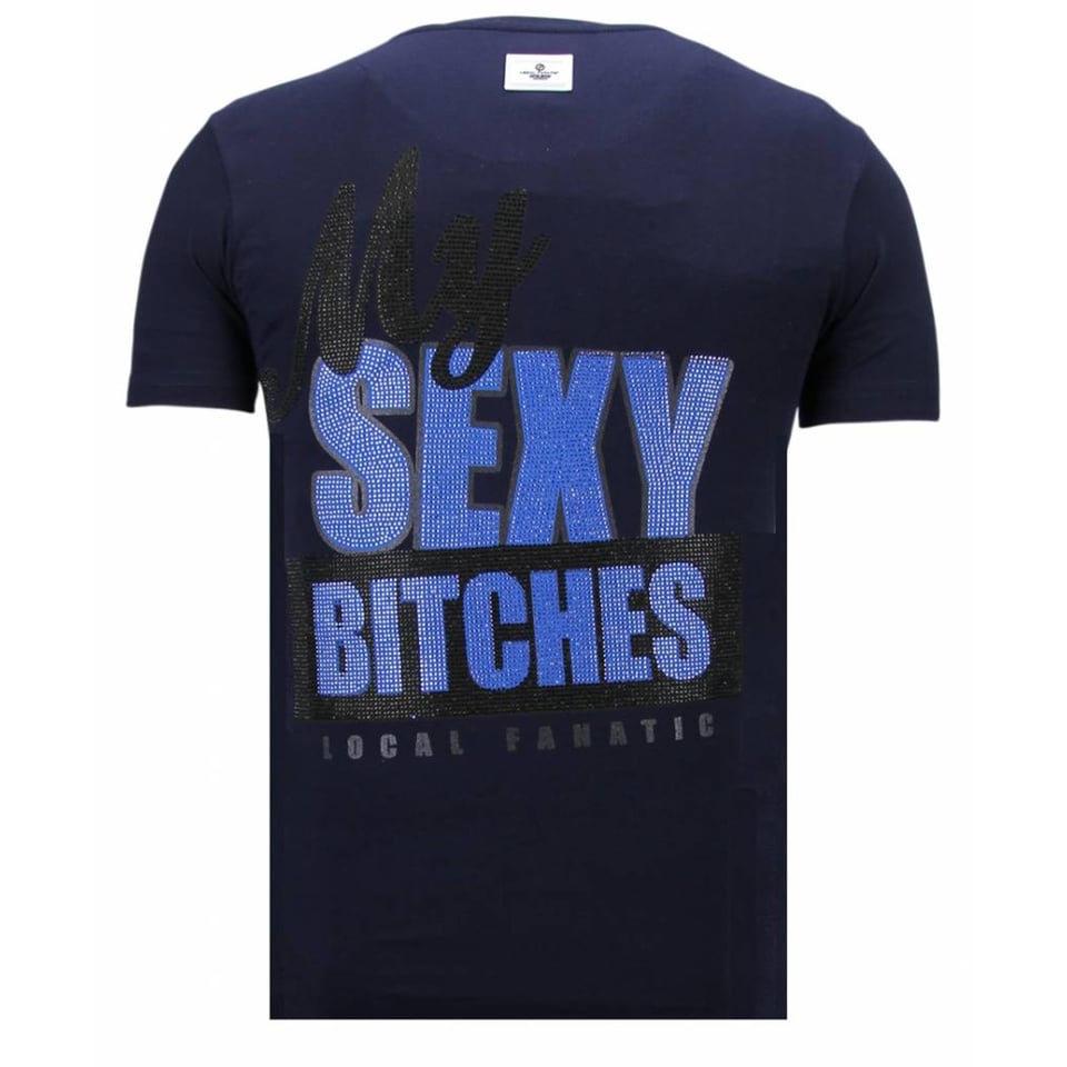 Bad Girls Do It Better - Rhinestone T-Shirt - Navy