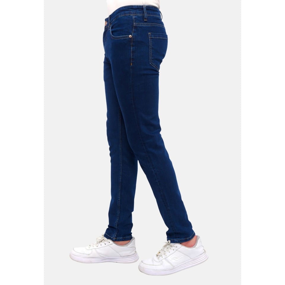 Nette Stretch Broek Heren Slim Fit -DC-057- Blauw