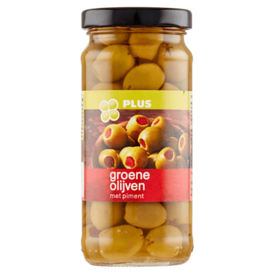 PLUS Groene Olijven Met Piment