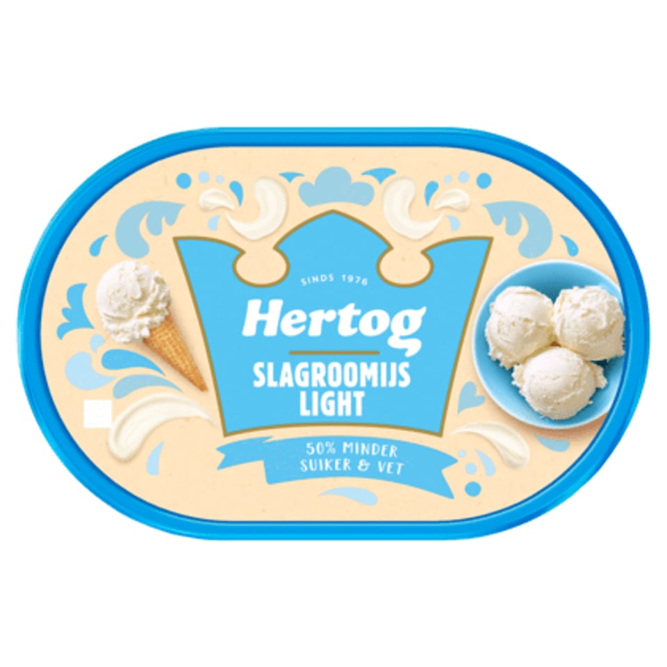 Hertog Slagroomijs Light