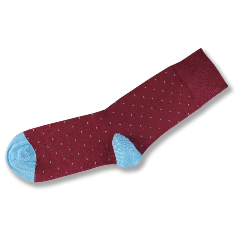 Bamboe sokken Dotty Burgundy - 42-46
