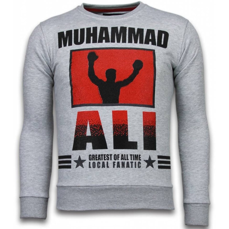 Muhammad Ali - Rhinestone Sweater - Grijs