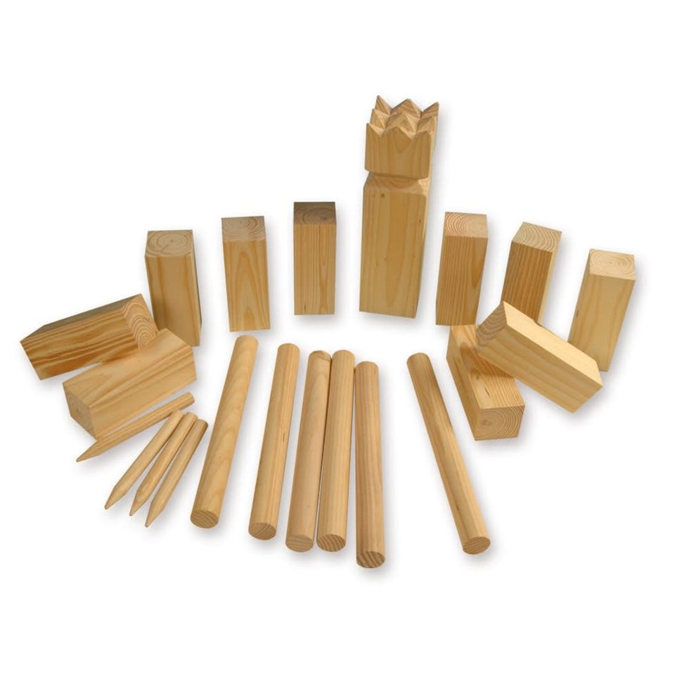 Hotgames Viking Kubb Game Dennenhout Koning 30 Cm