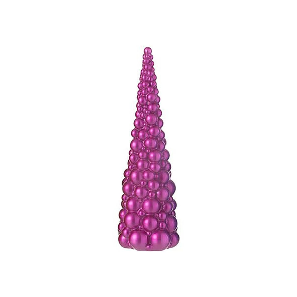 Kerstboompje Van Ballen Fuchsia Roze 7x20.5cm