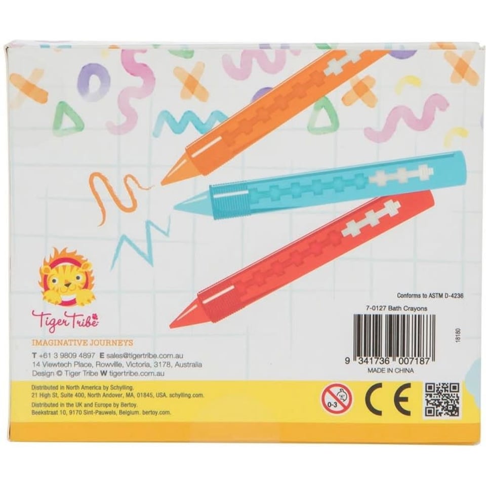 Tiger Tribe Bath Toy Bath Crayons 8 Delig 3+