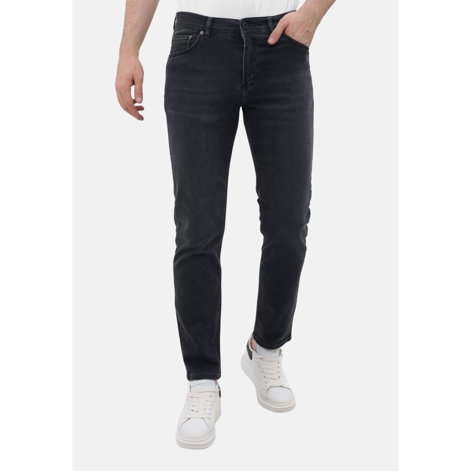 Heren Spijkerbroeken Met Elastiek - Regular Fit - MM-R-11 - Grijs