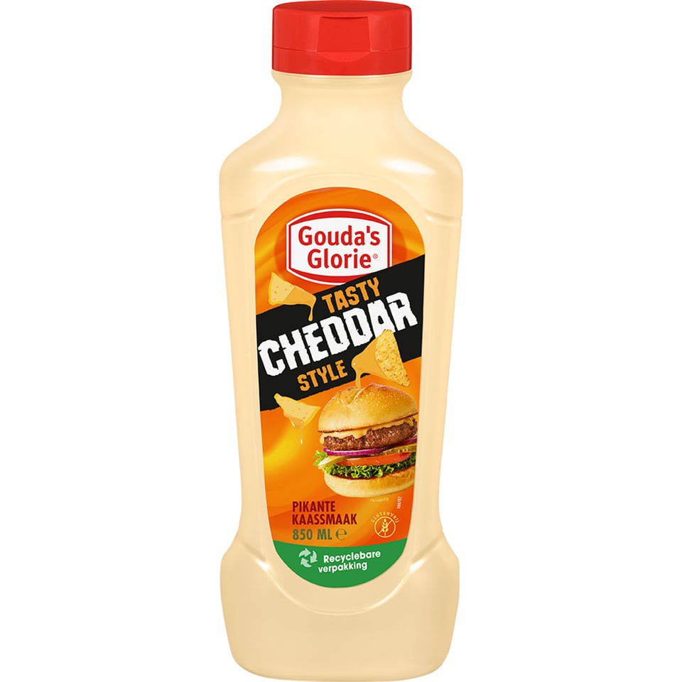 Gouda's Glorie Tasty Cheddar Style Nieuw Tube 850ml