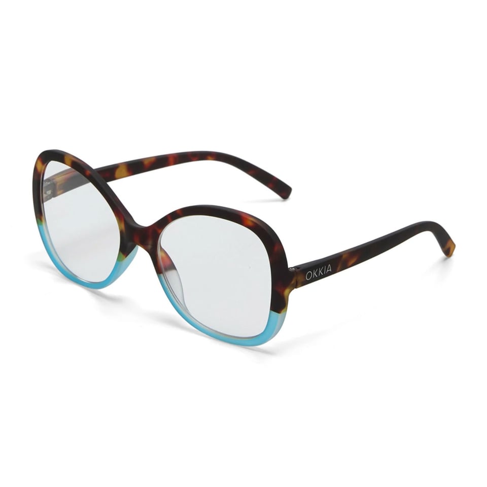 Leesbril VERONA Butterfly Havana Blue OK049HB