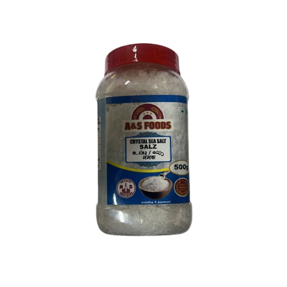 A&S Crystal Sea Salt 500 Grams