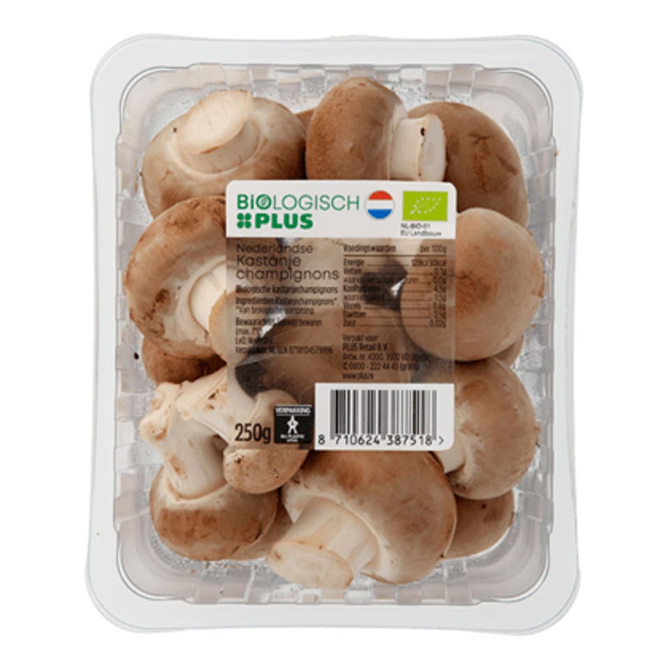 Biologisch PLUS Paddenstoelen Kastanjechampignons