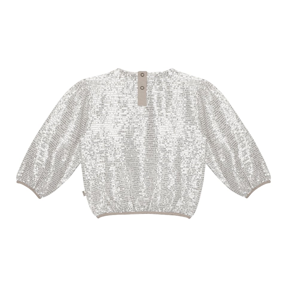 House of Jamie Puff Balloon Sequins Jumper Ecru