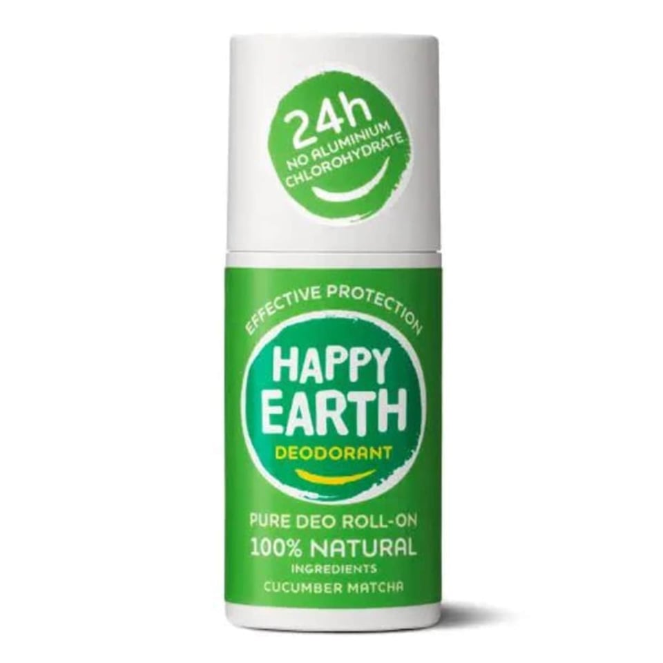 Happy Earth Natuurlijke Deodorant Roller Cucumber Matcha