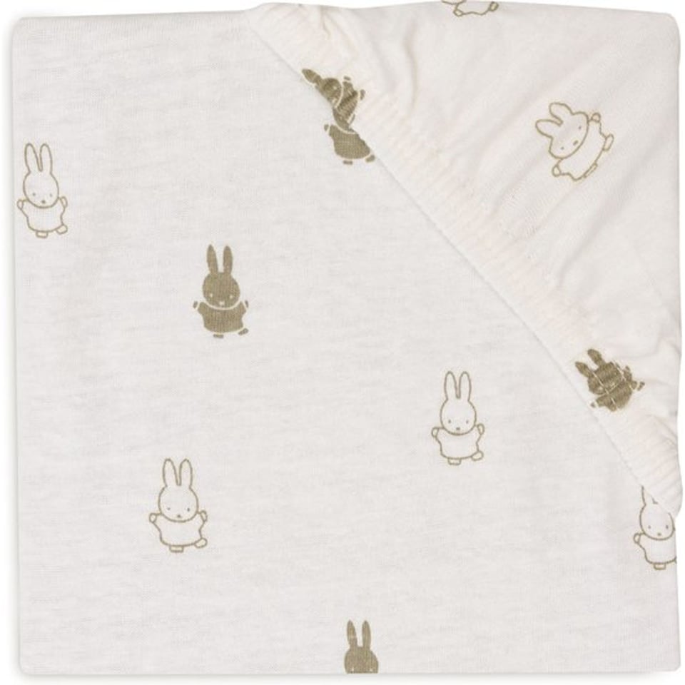 Jollein Hoeslaken Happy Miffy Olive Green 60x120