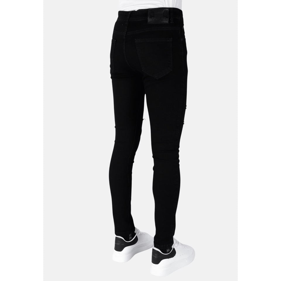 Zwarte Gescheurde Jeans Heren - Slim Fit -DP103