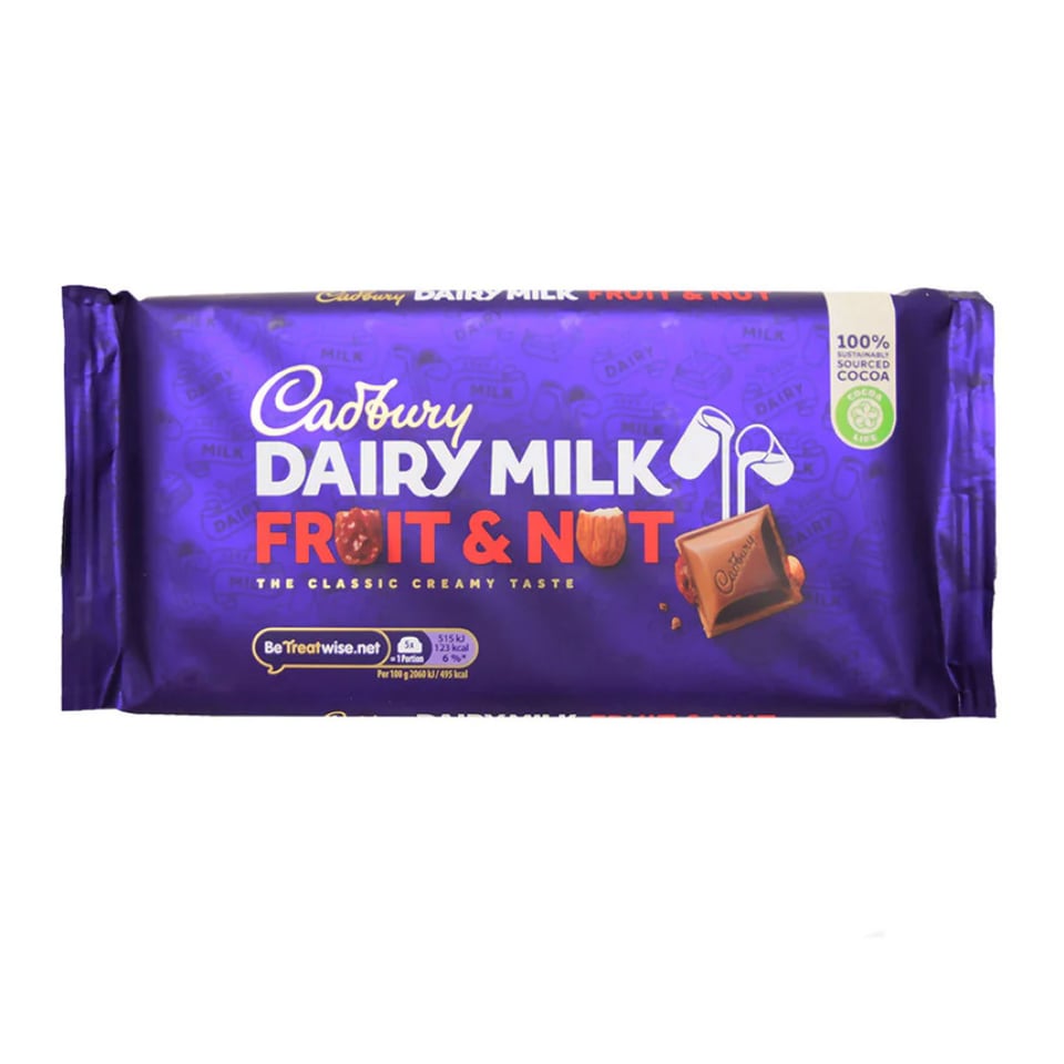 Cadbury's Dairy Milk Fruit & Nut Large Bar