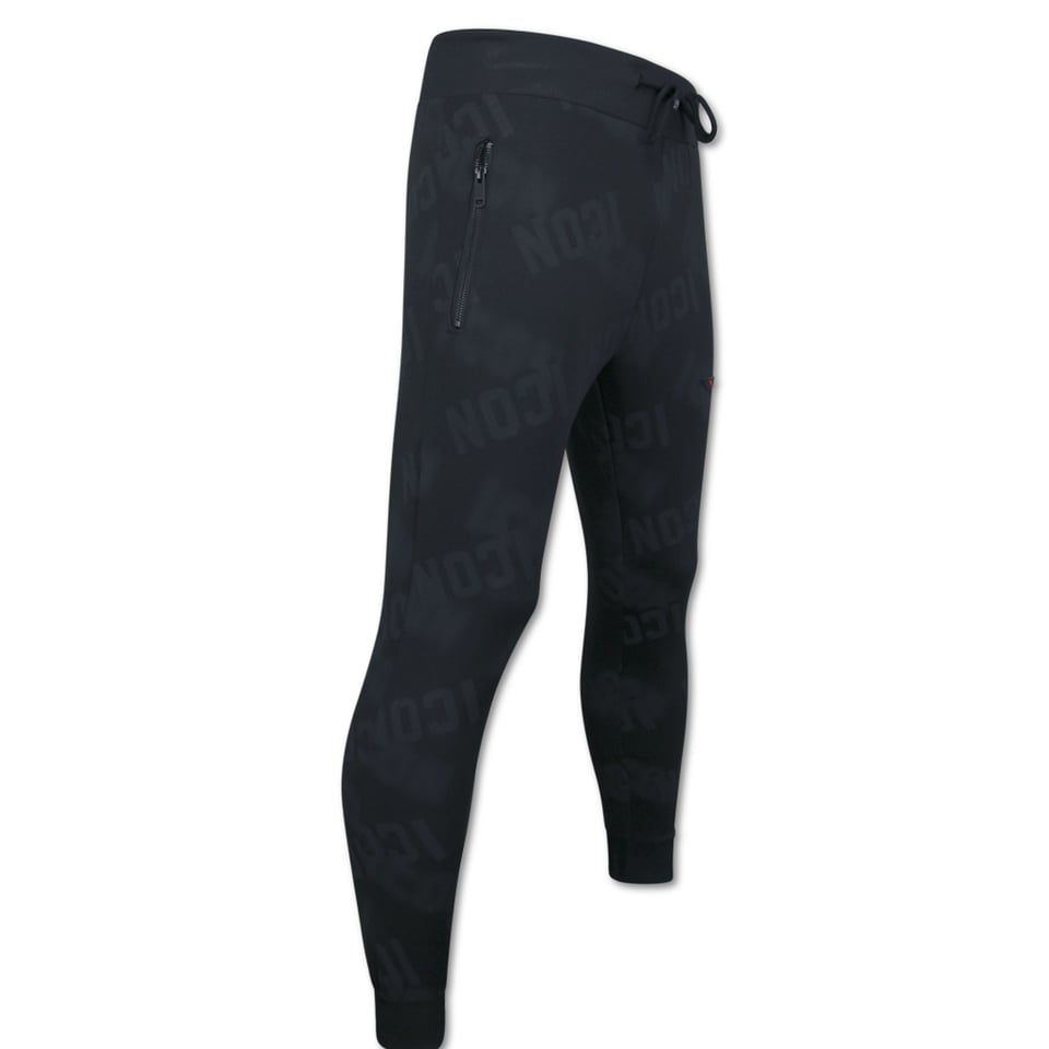 ICON Joggingpak Heren - Trainingspakken Heren - Tracksuit Heren - 3790 - Zwart