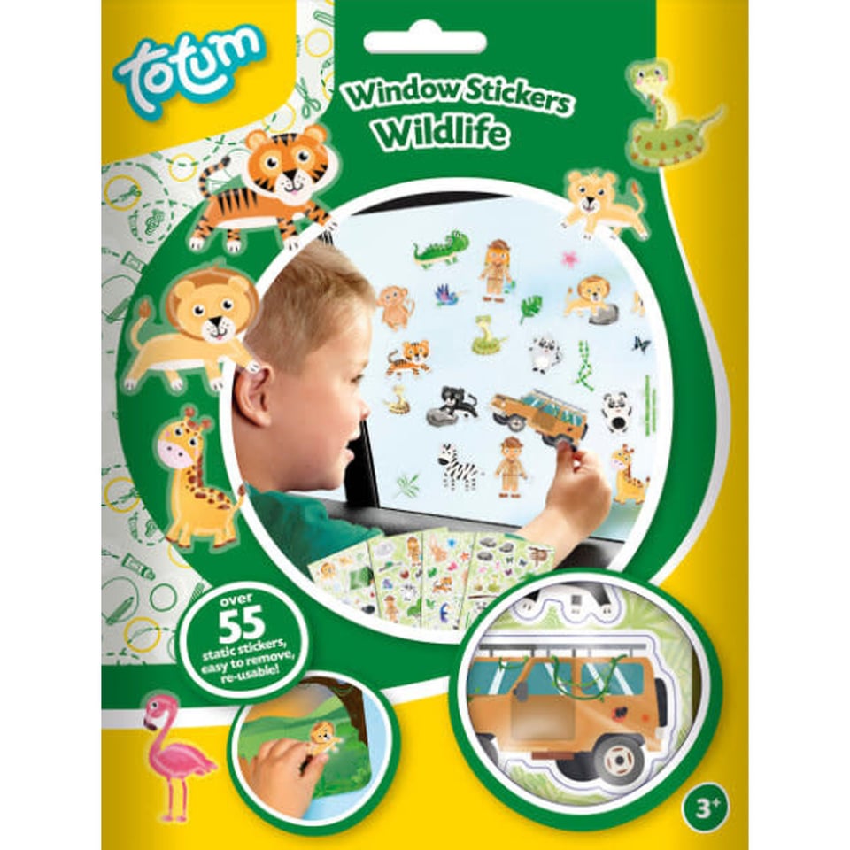 Totum Raamstickers Wildlife 3+