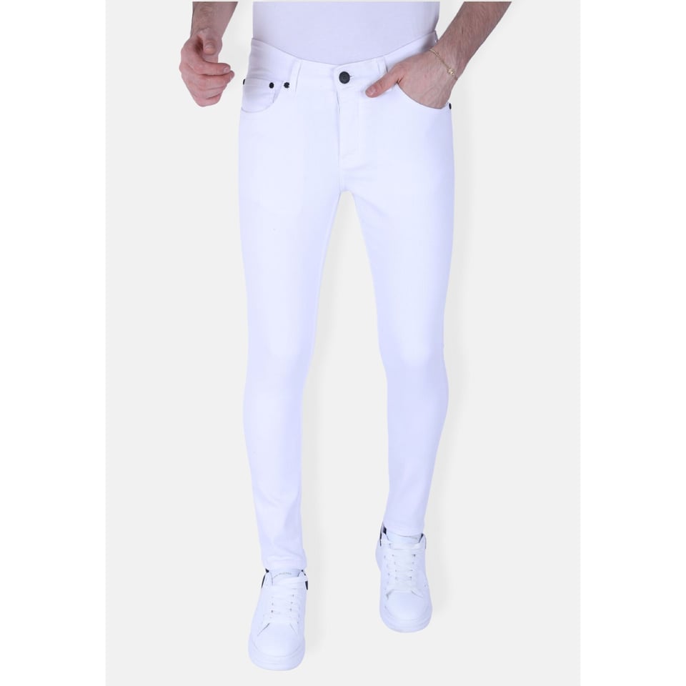 Nette Witte Heren Jeans Slim Fit Stretch -1089 - Wit