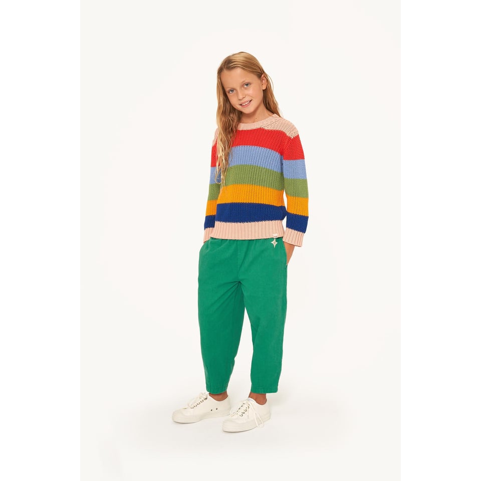 TINYCOTTONS STRIPES TEE *papaya/washed blue/yellow* TINYCOTTONS STRIPES TEE *papaya/washed blue/yellow*