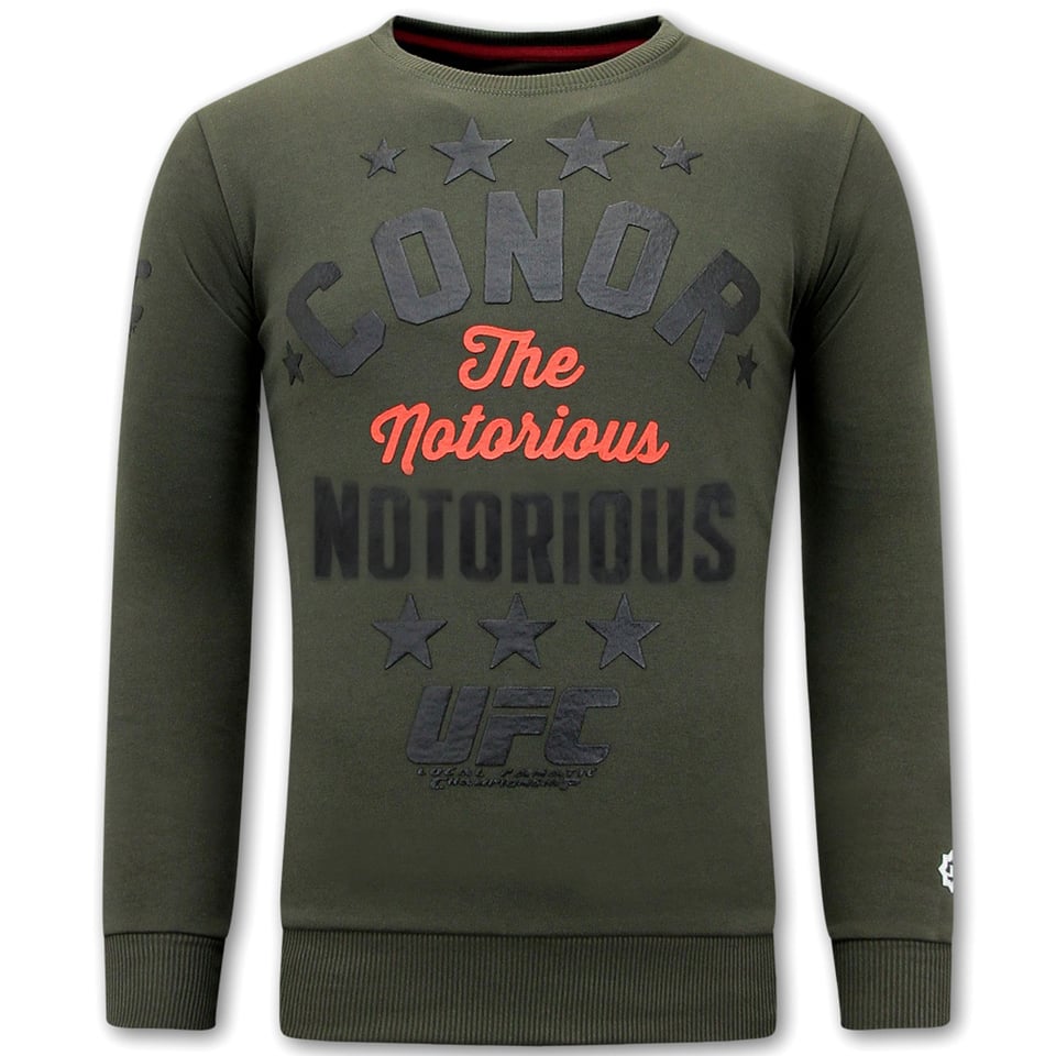 Heren Sweater Met Print - Conor Notorious - Groen