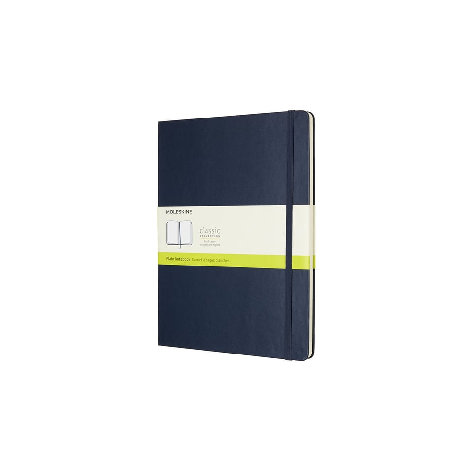 Moleskine notebook hardcover x-large plain sapphire blue - 19 x 25cm / sapphire blue