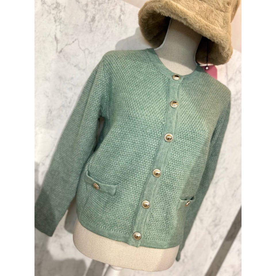 Emily Cardigan - Dusty Green - OneSize 34, 36, 38, 40