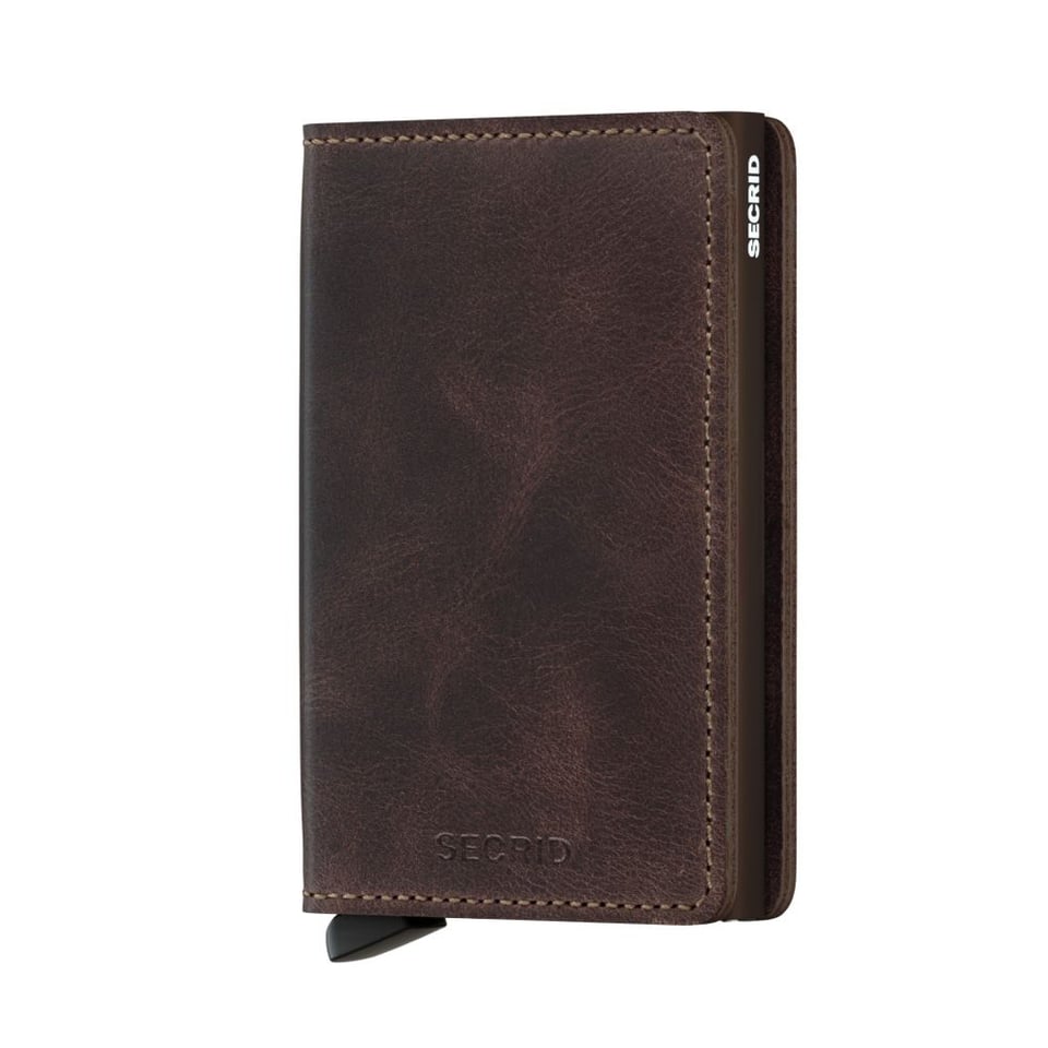 SECRID Vintage Slimwallet Chocolade