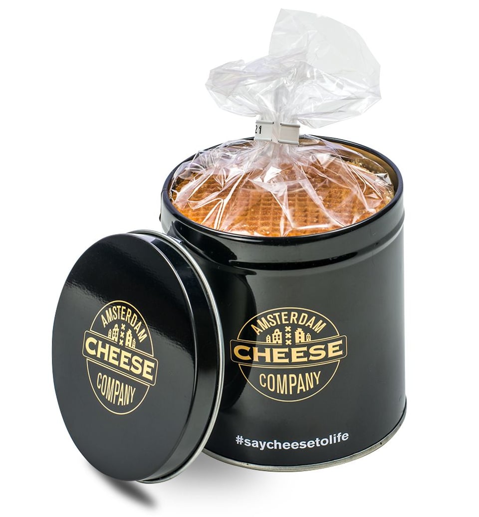 Original Dutch Syrup Waffles in ACC tin can