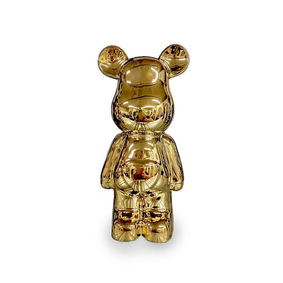 Beeld Design Teddy Beer Glans Goud Keramiek 22cm