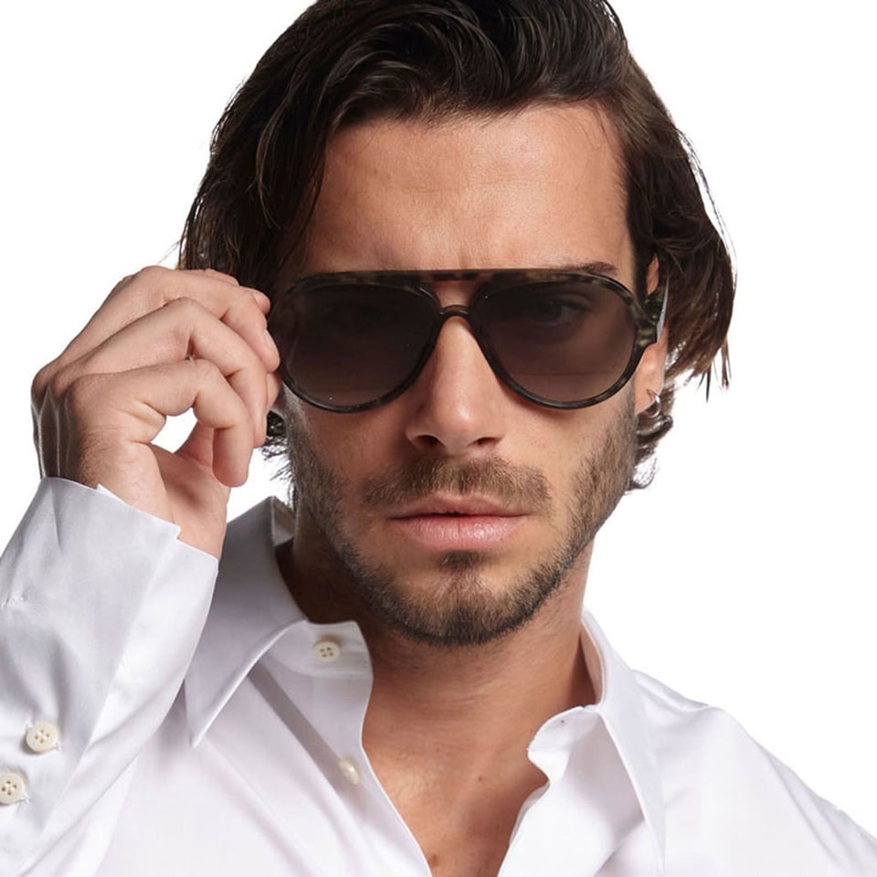 Zonnebril ALESSIO Aviator Camo Havana Green OK021-KH