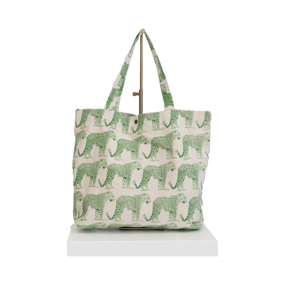 Beach Bag Teeth Green