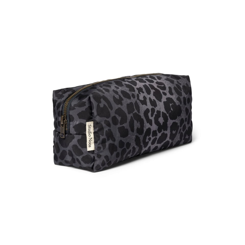 Antra Leopard Puffy Pouch